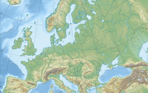 topgografische Karte Europas