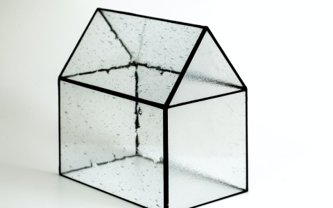 Transparentes Glashaus
