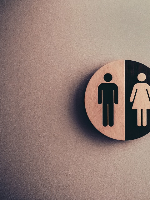 Toilettenschild Mann und Frau