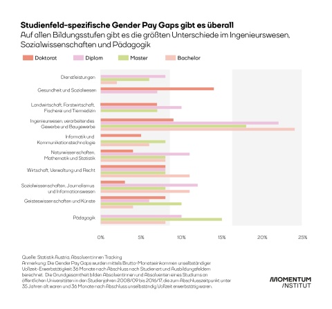 Studienfeld-spezifische Gender Pay Gaps