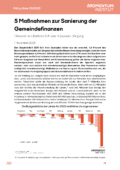 5 Maßnahmen zur Sanierung der Gemeindefinanzen